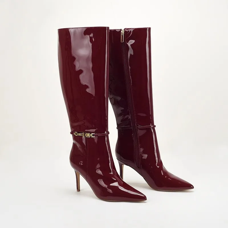 Pointed Toe Stiletto High Heel - Leather Classic Strap ulasan dan harga